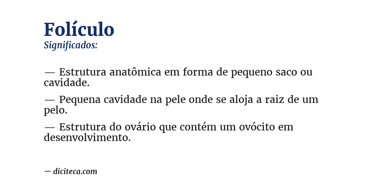 Significado de folículo