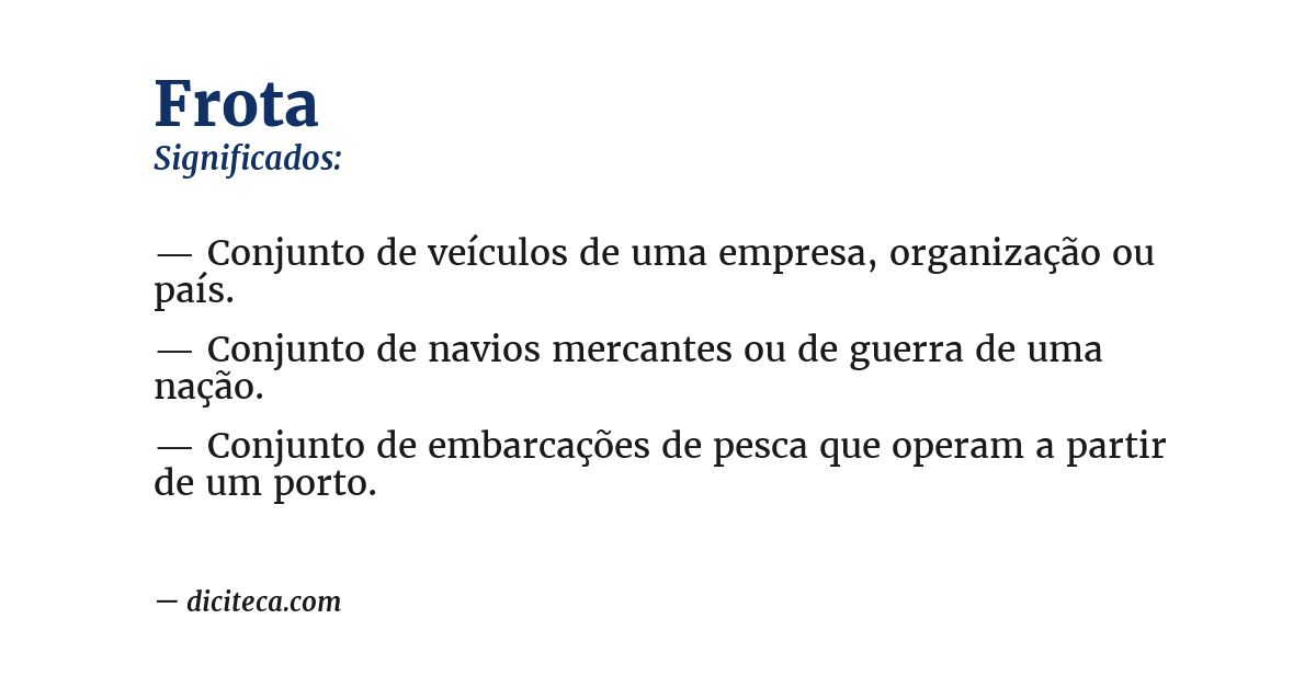 Significado de frota