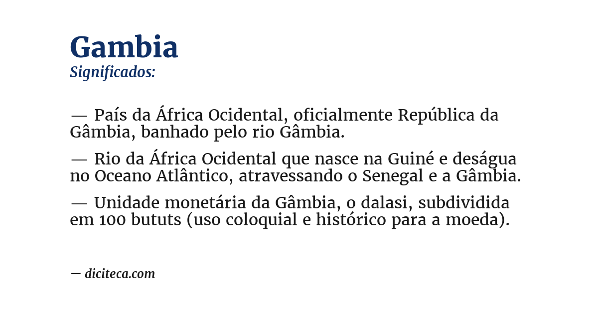 Significado de gambia