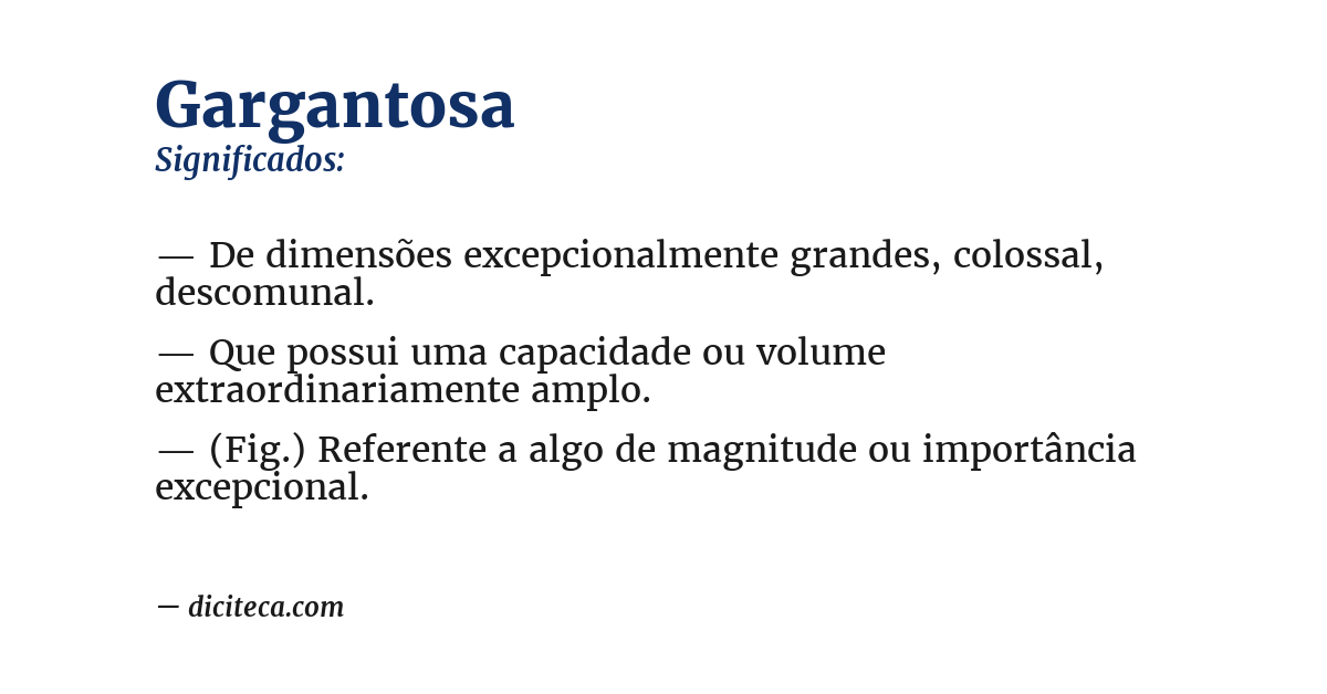 Significado de gargantosa