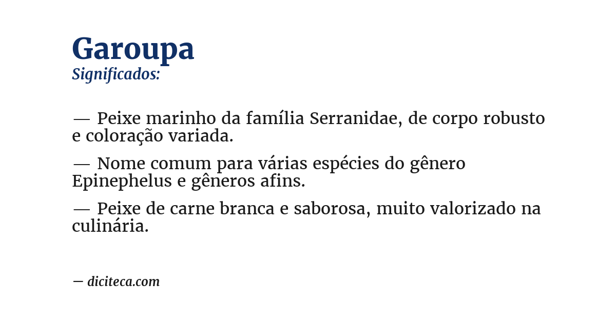 Significado de garoupa