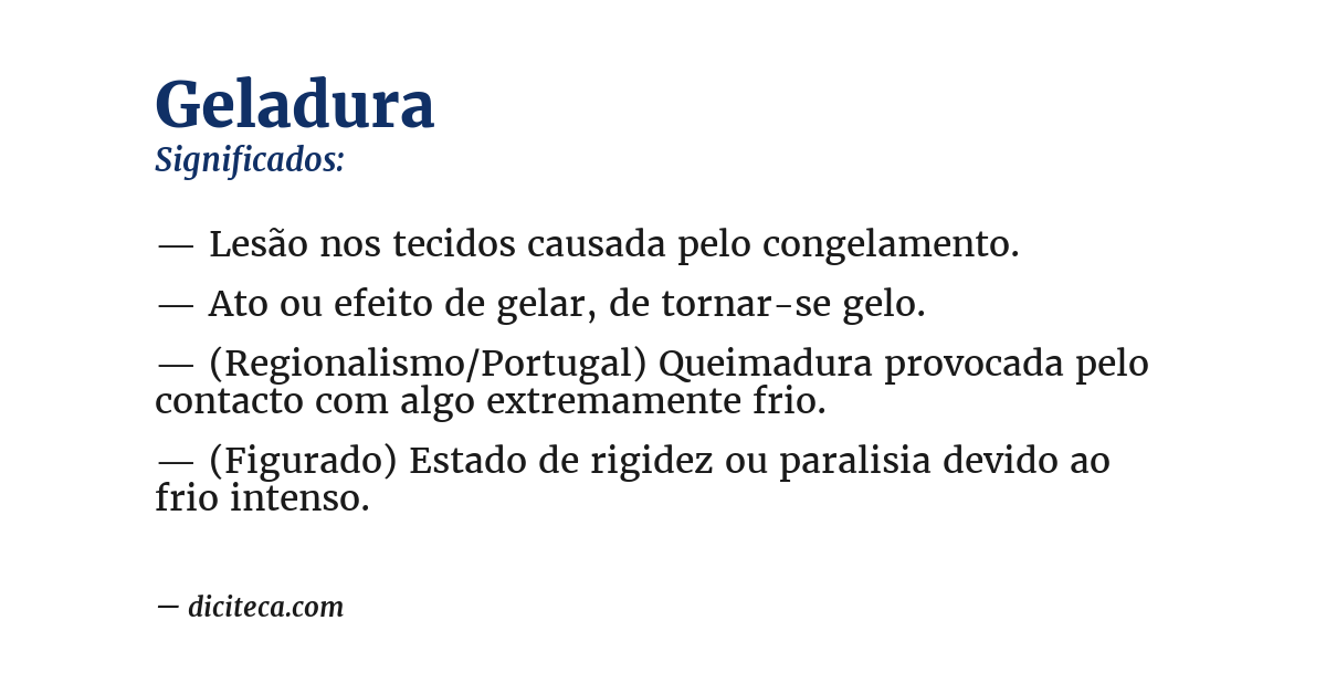 Significado de geladura