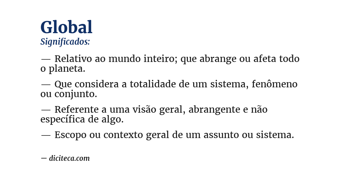 Significado de global