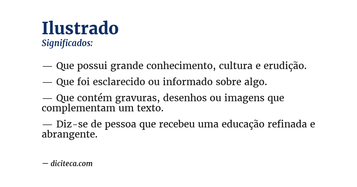 Significado de ilustrado