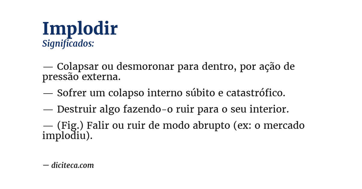 Significado de implodir