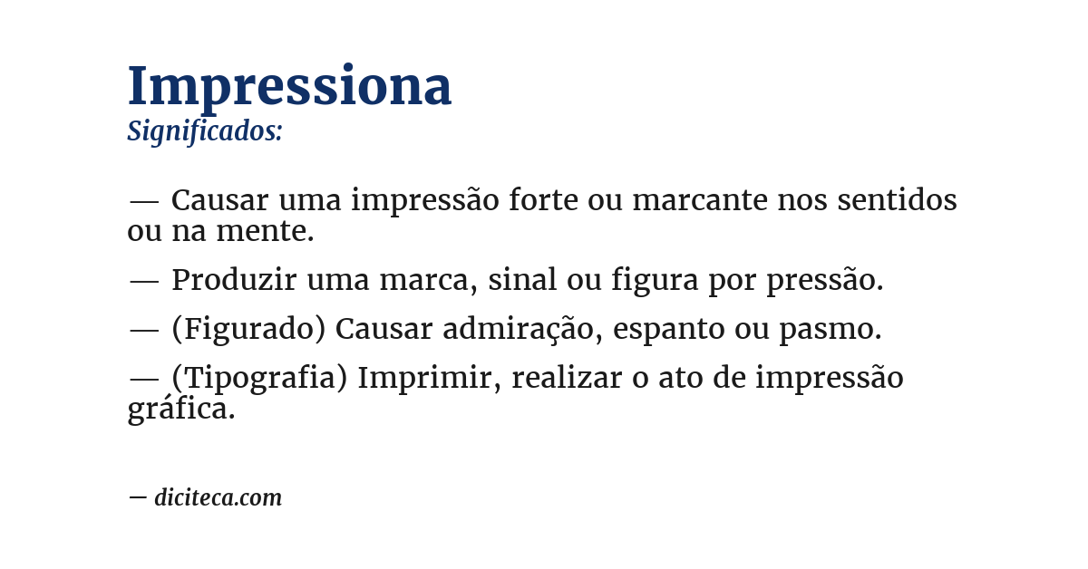 Significado de impressiona