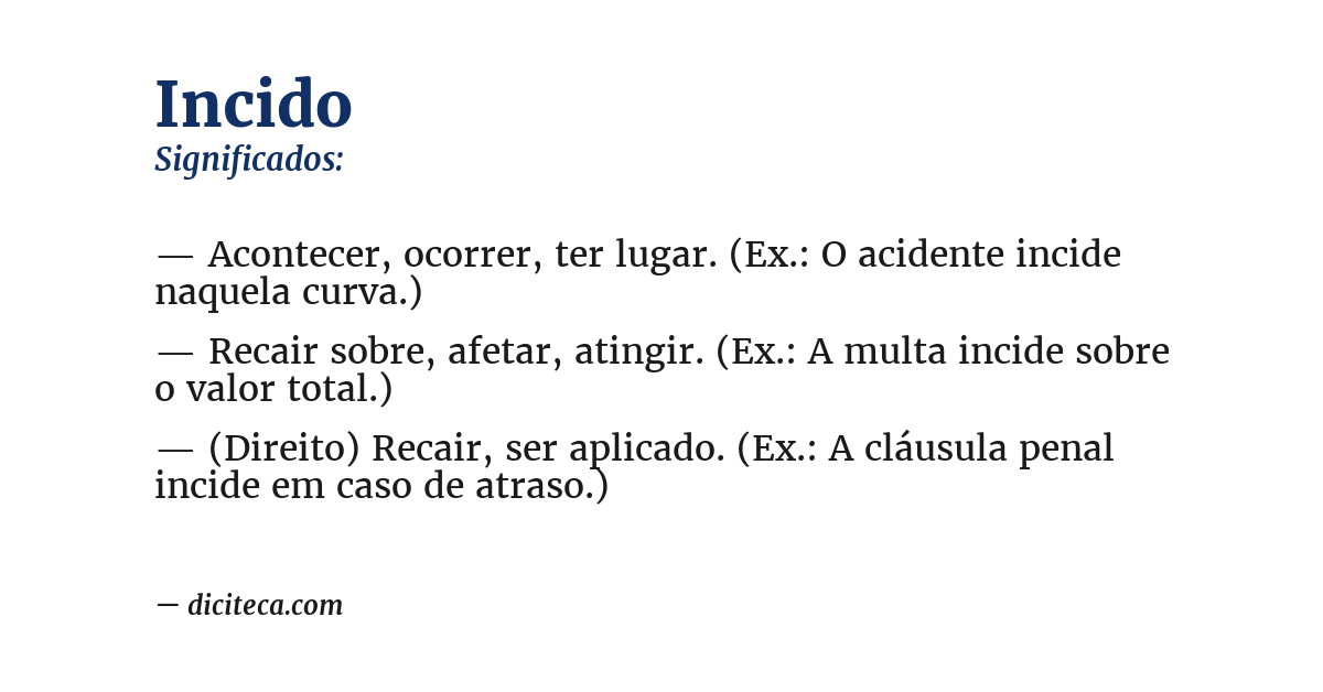 Significado de incido