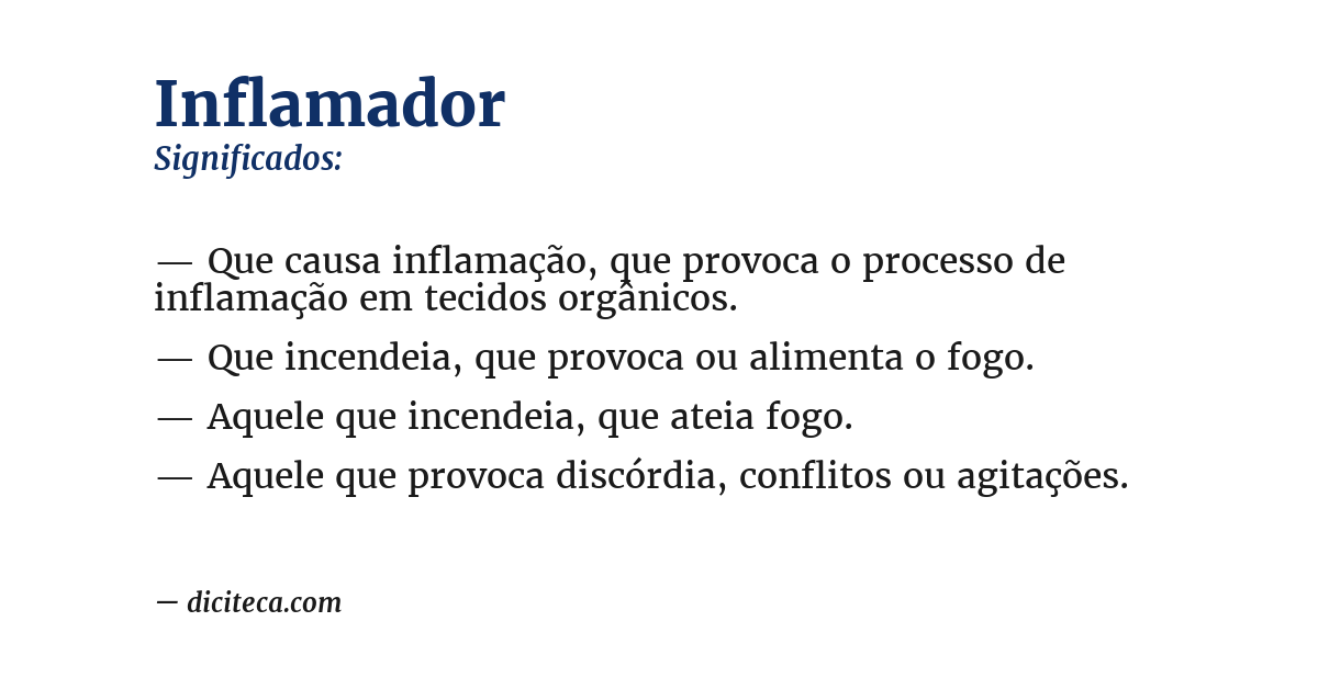 Significado de inflamador