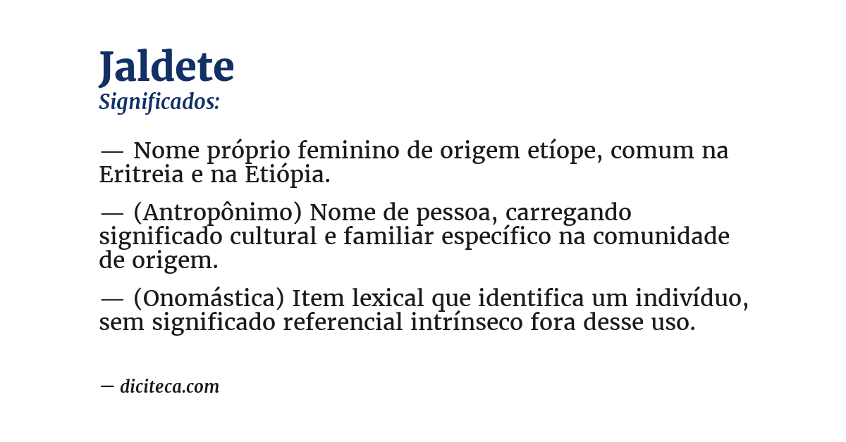 Significado de jaldete