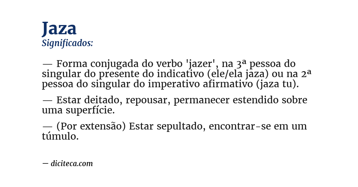 Significado de jaza