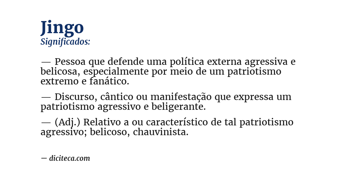 Significado de jingo
