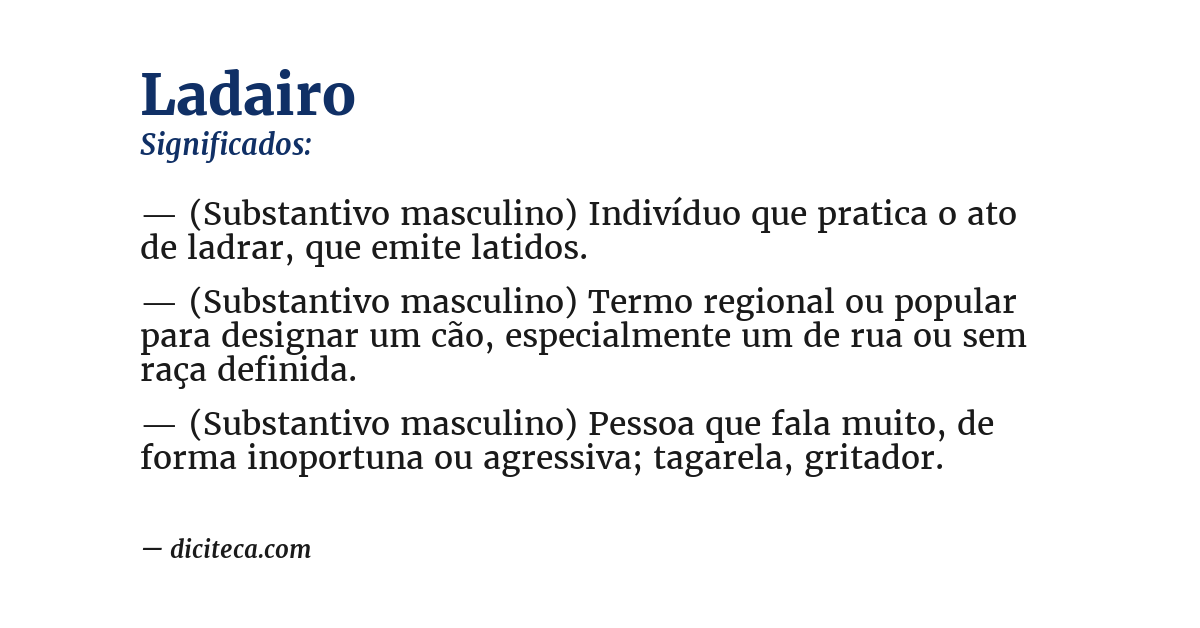 Significado de ladairo