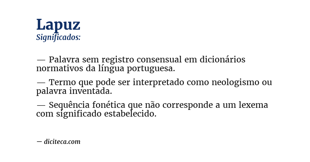 Significado de lapuz