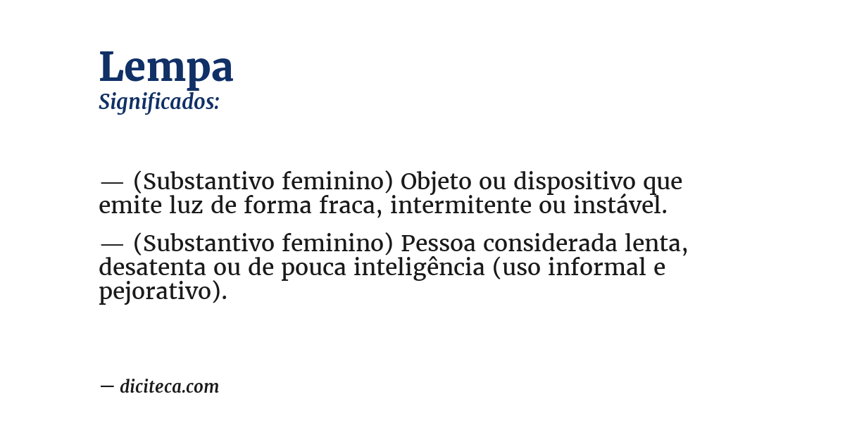 Significado de lempa