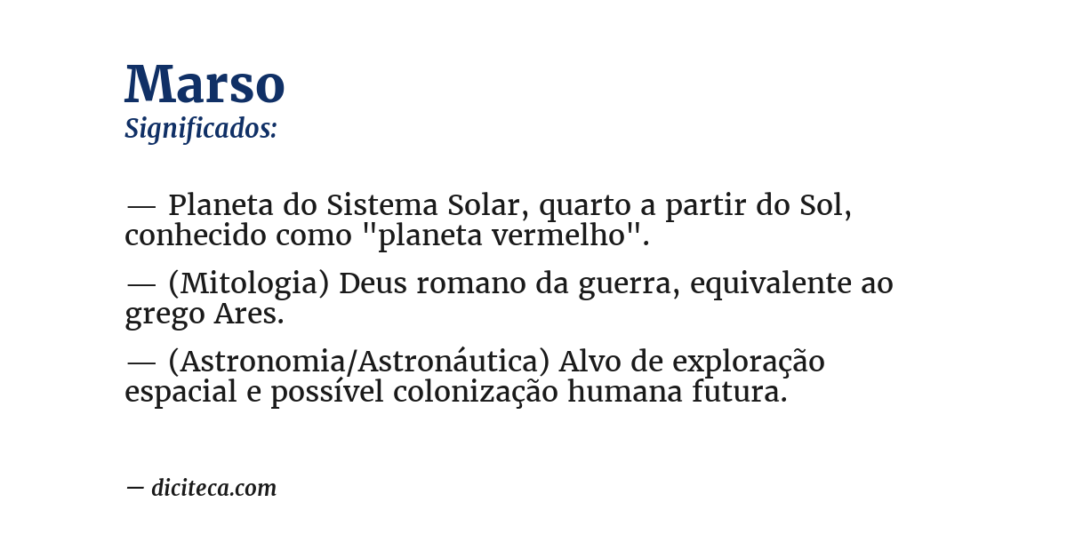 Significado de marso