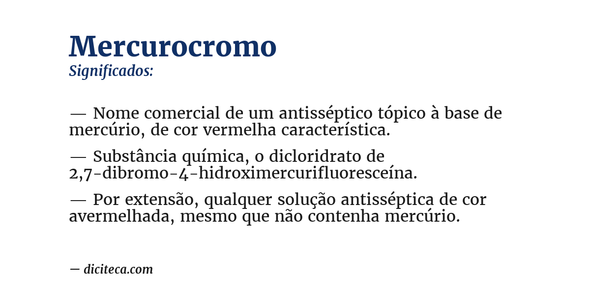 Significado de mercurocromo