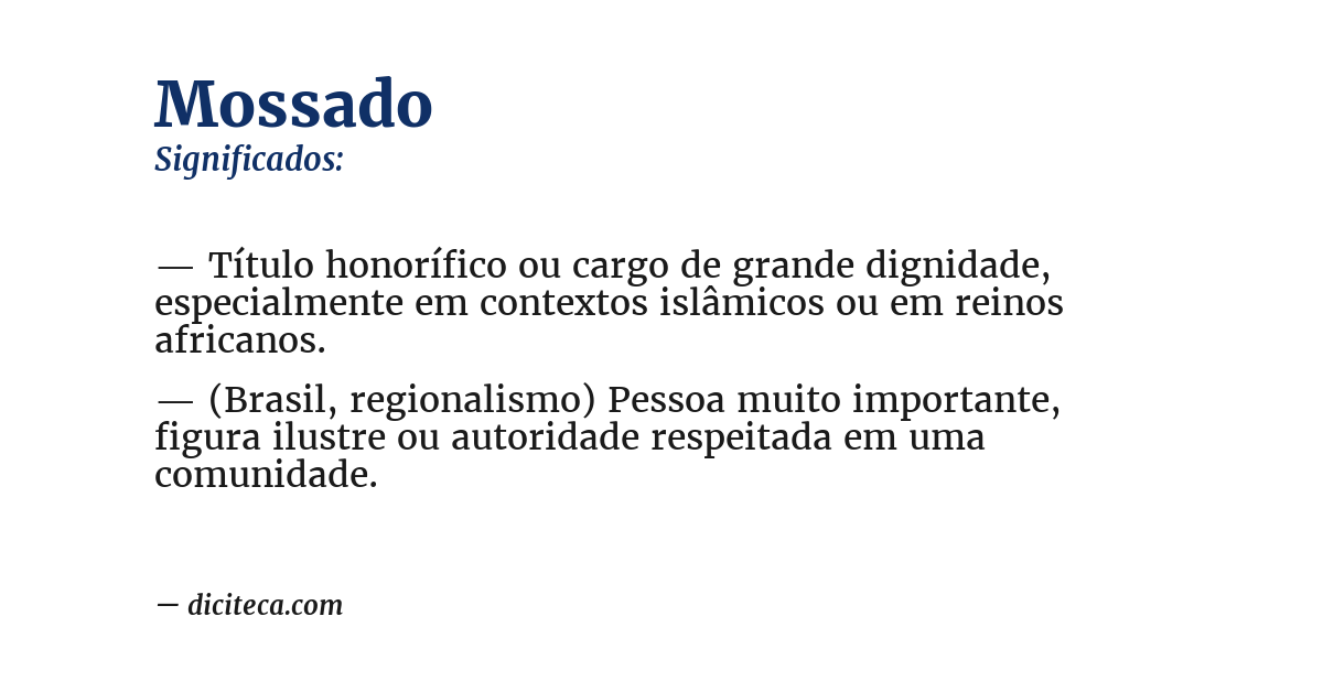 Significado de mossado