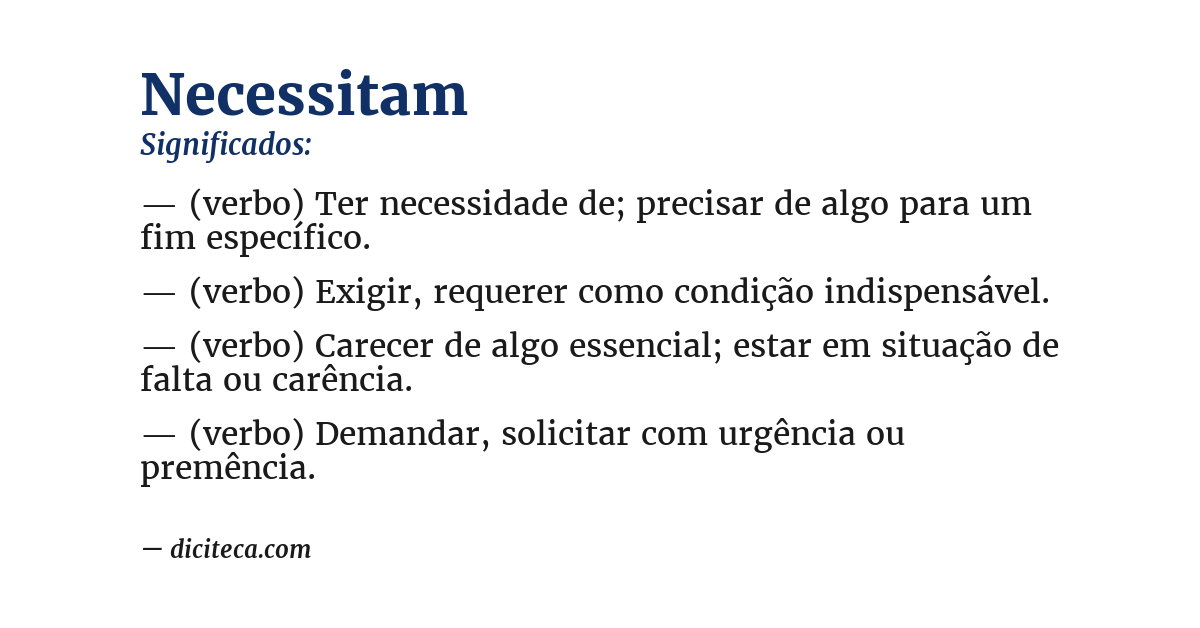 Significado de necessitam