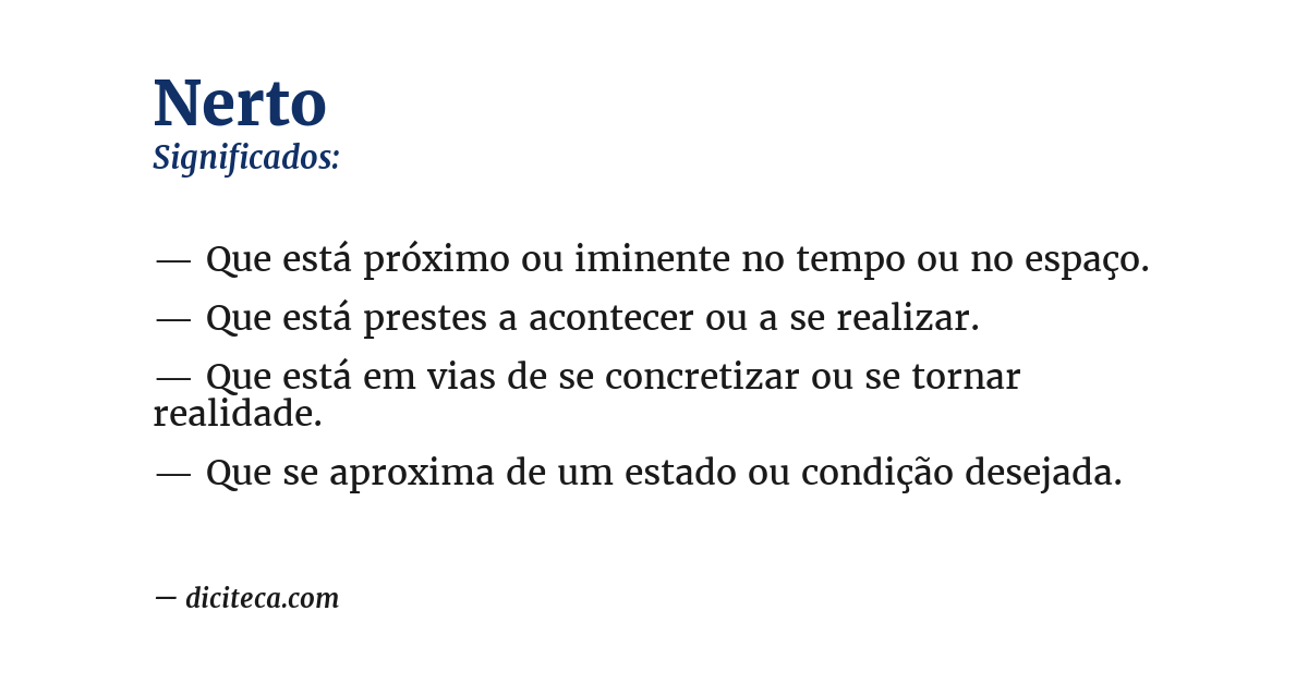 Significado de nerto
