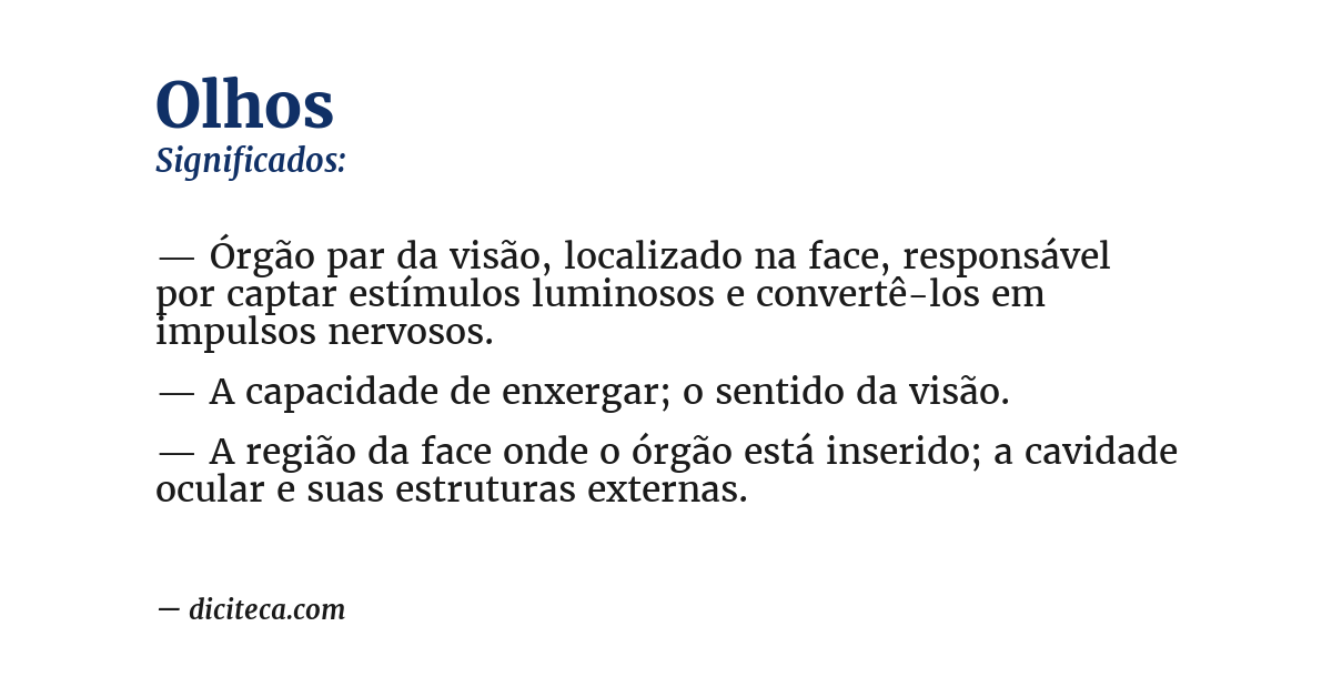Significado de olhos