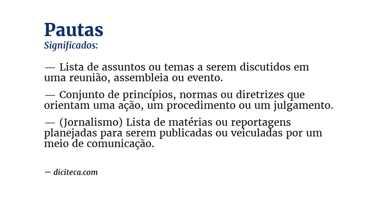 Significado de pautas