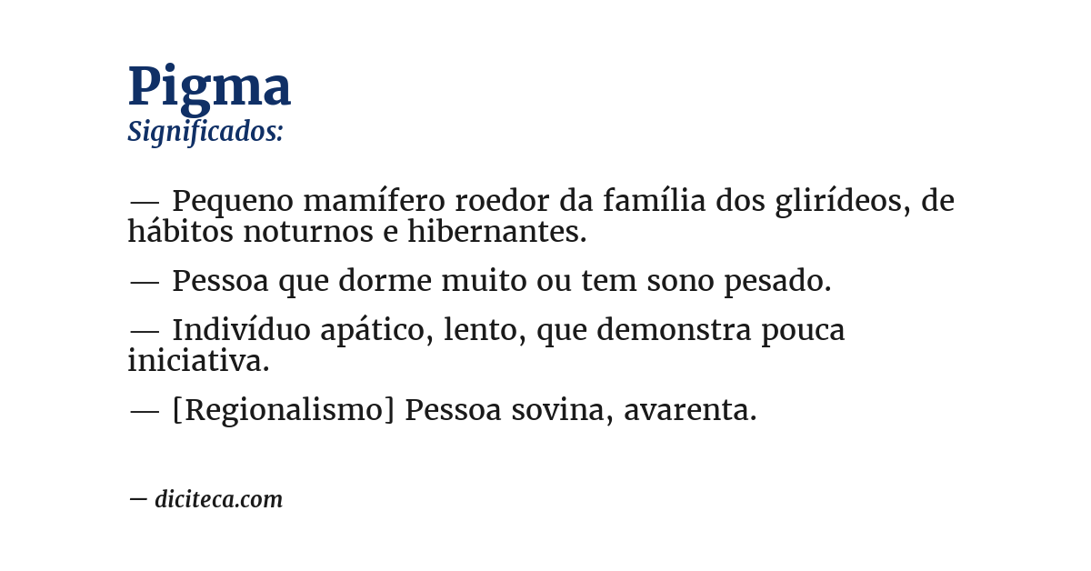 Significado de pigma