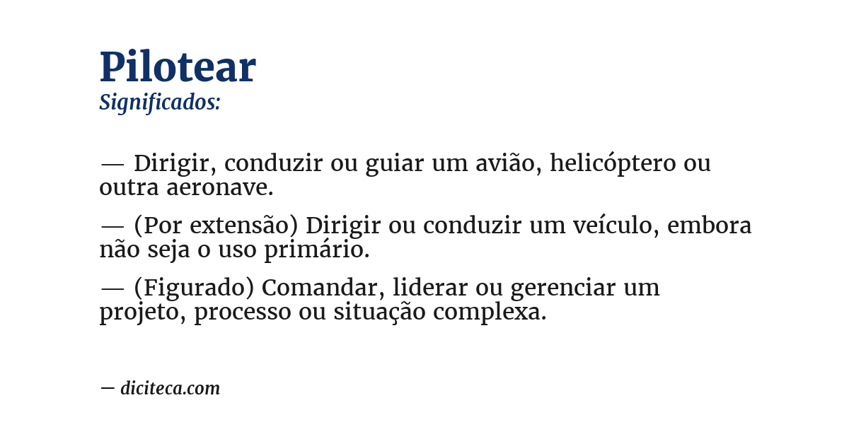 Significado de pilotear