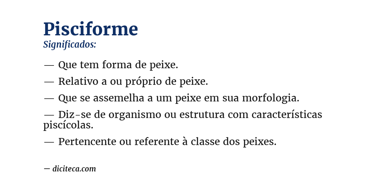 Significado de pisciforme