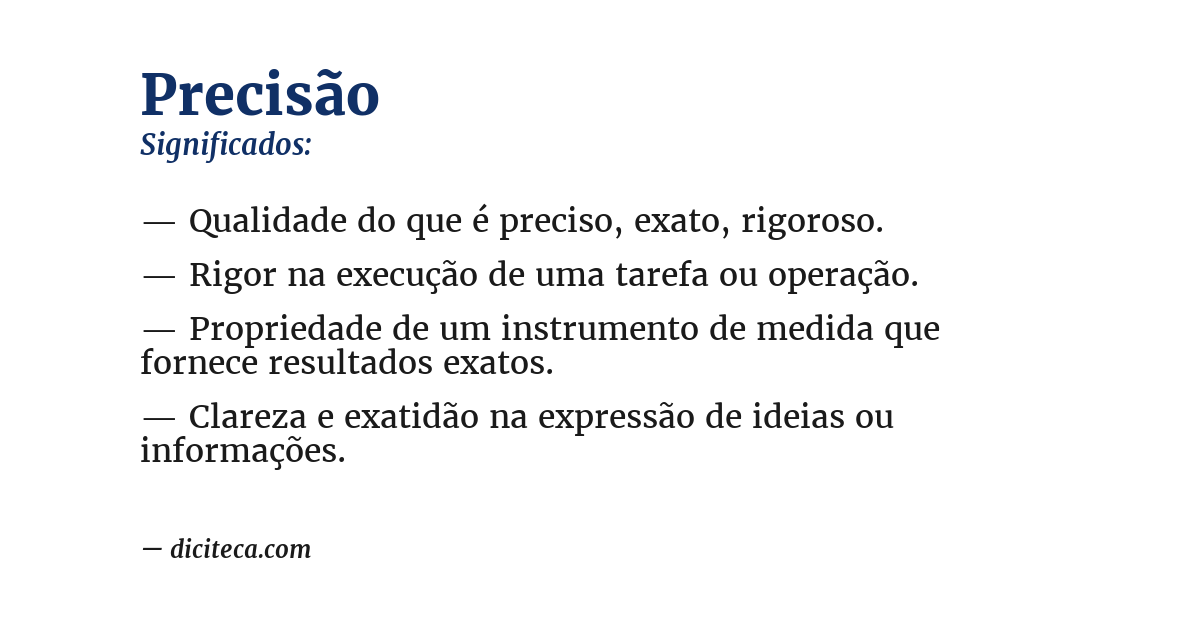 Significado de precisão