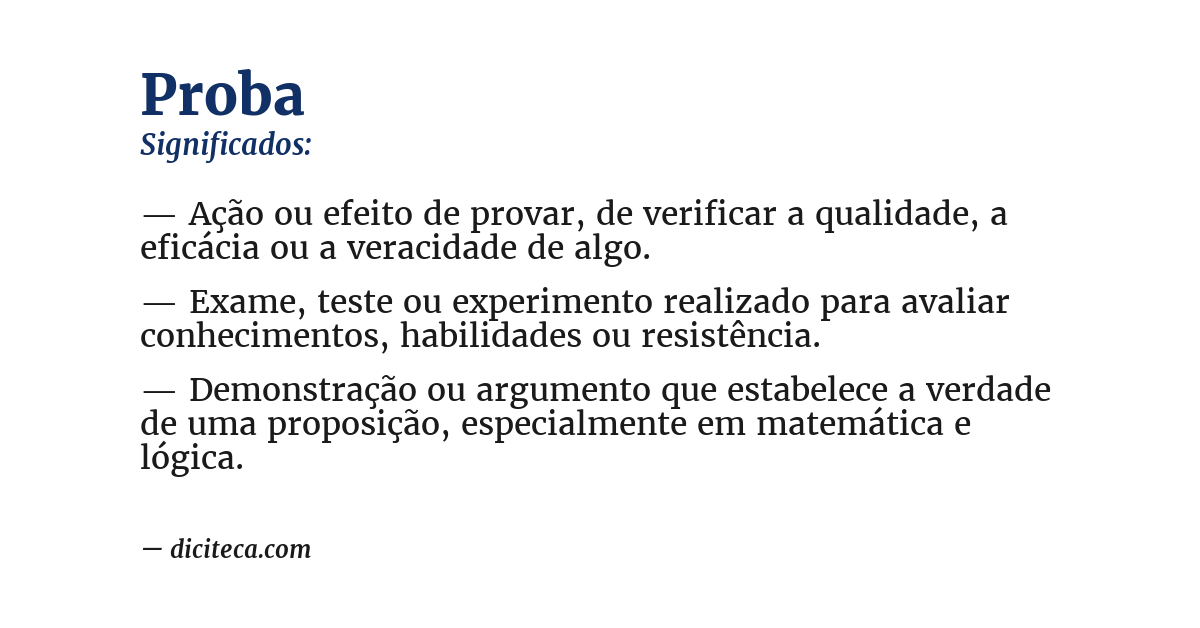 Significado de proba