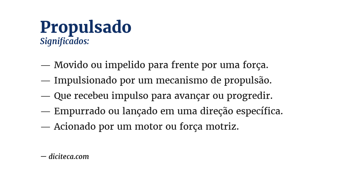 Significado de propulsado