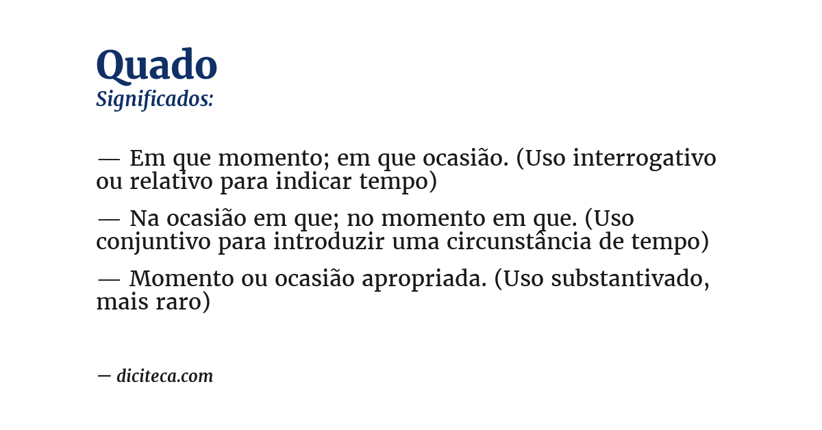 Significado de quado