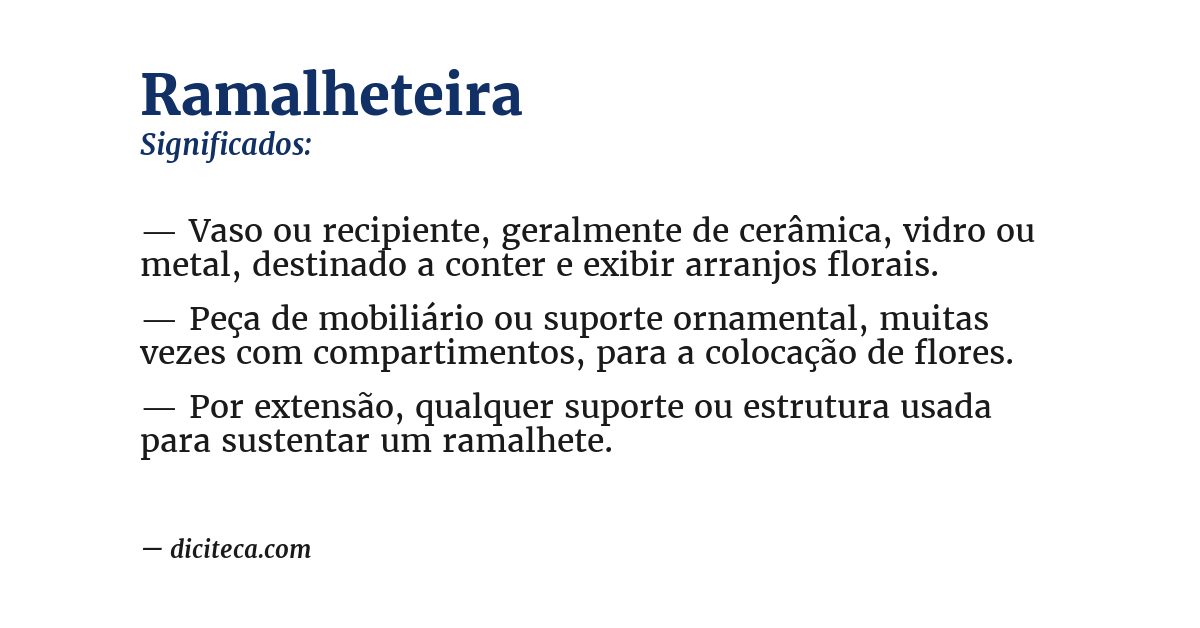 Significado de ramalheteira