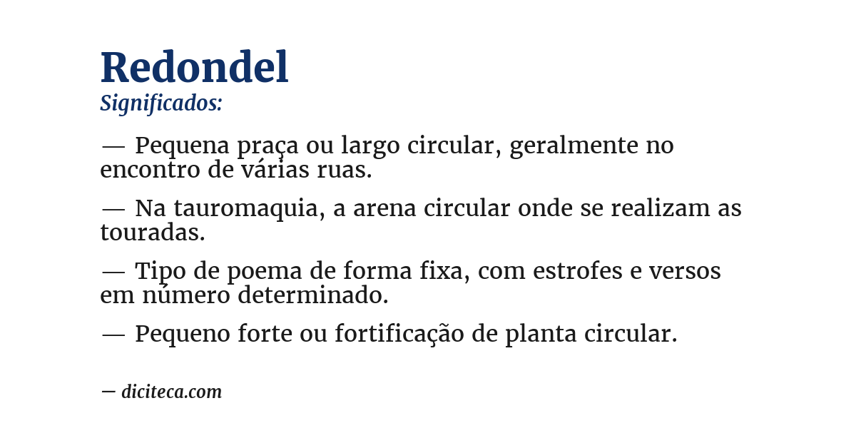 Significado de redondel