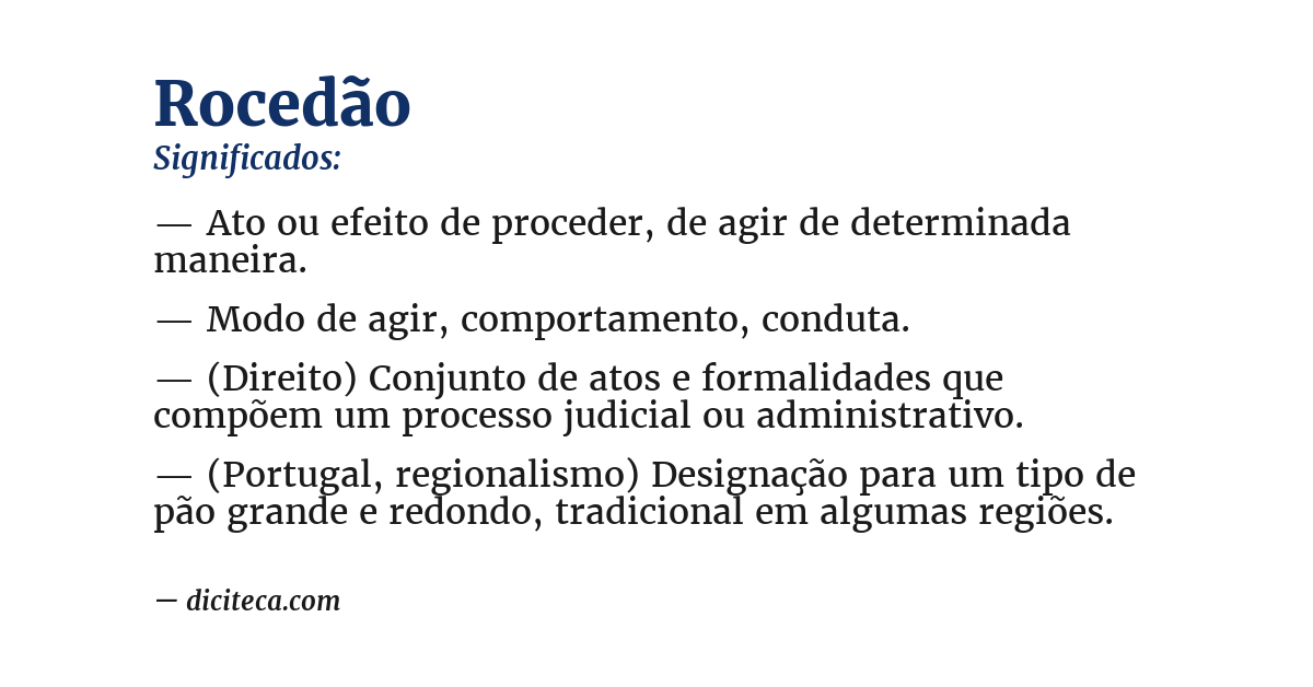 Significado de rocedão