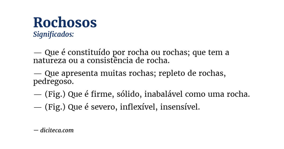 Significado de rochosos