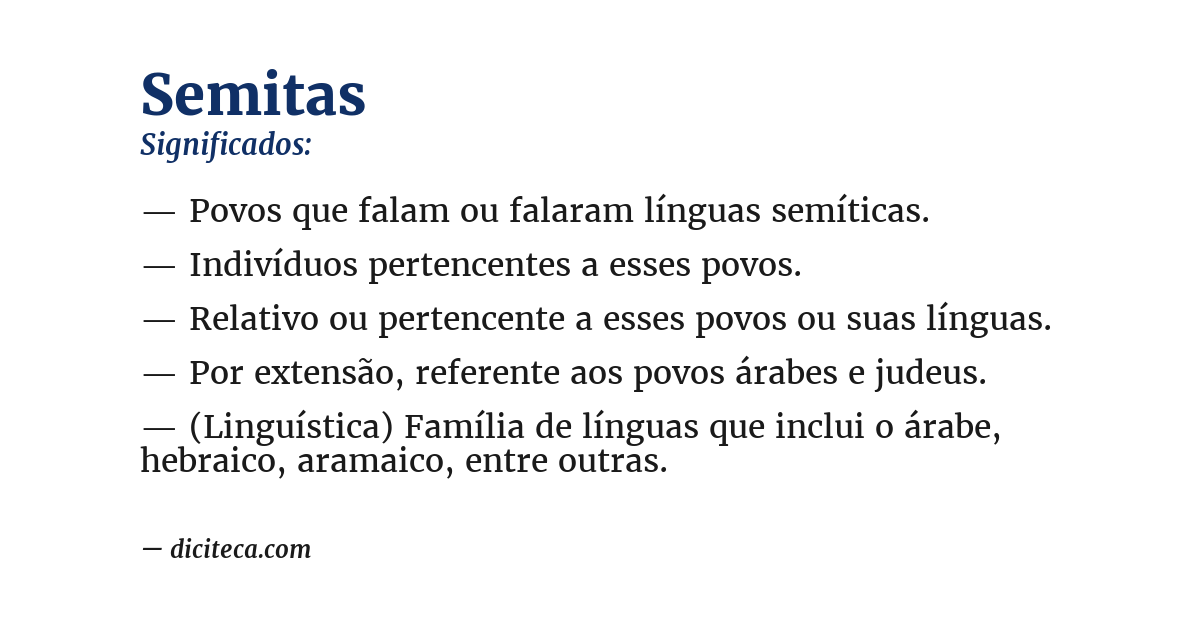 Significado de semitas