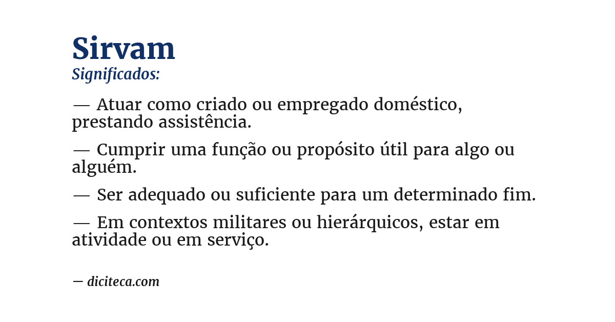 Significado de sirvam