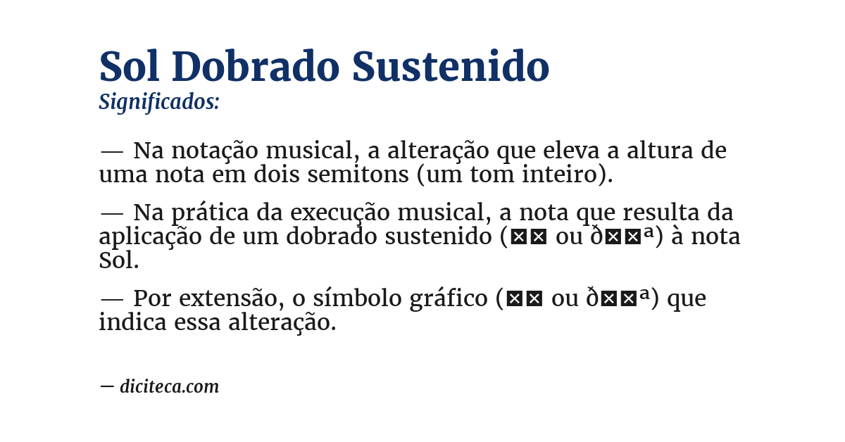 Significado de sol dobrado sustenido