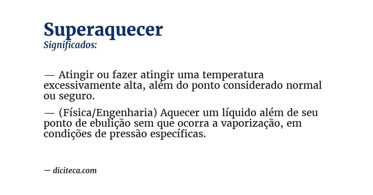 Significado de superaquecer