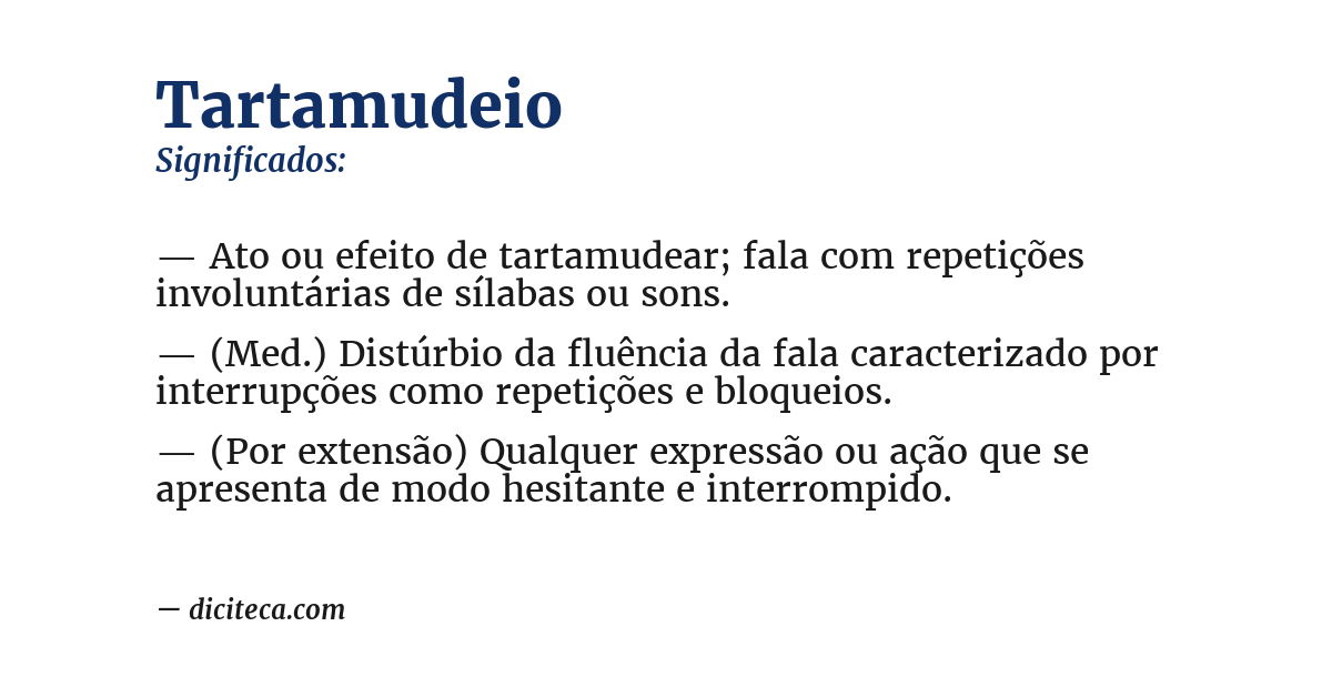 Significado de tartamudeio
