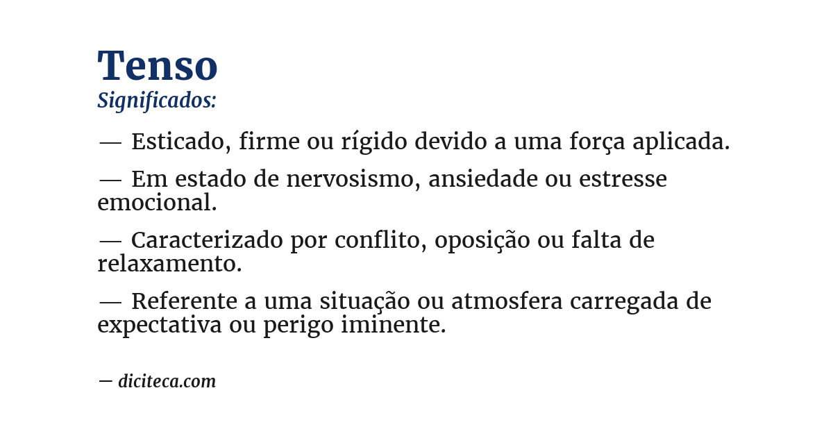 Significado de tenso