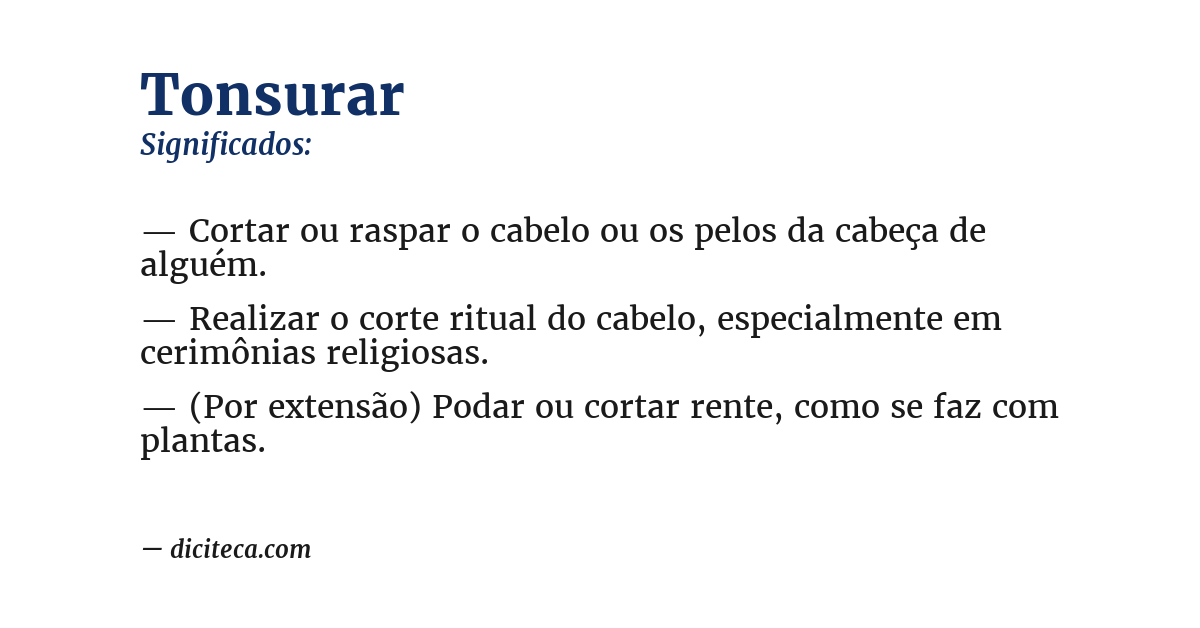 Significado de tonsurar