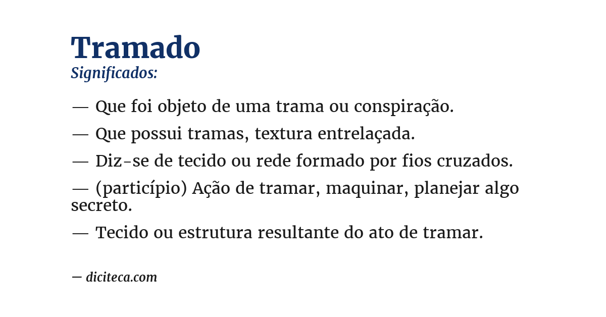 Significado de tramado