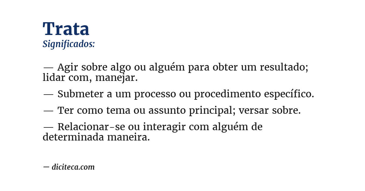 Significado de trata
