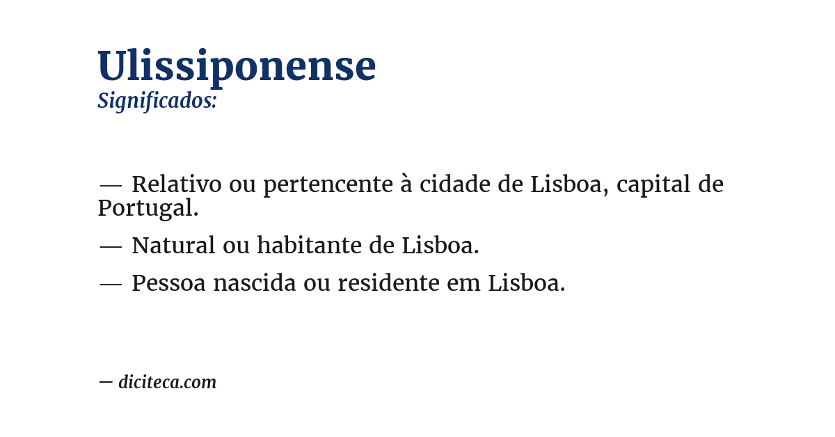 Significado de ulissiponense