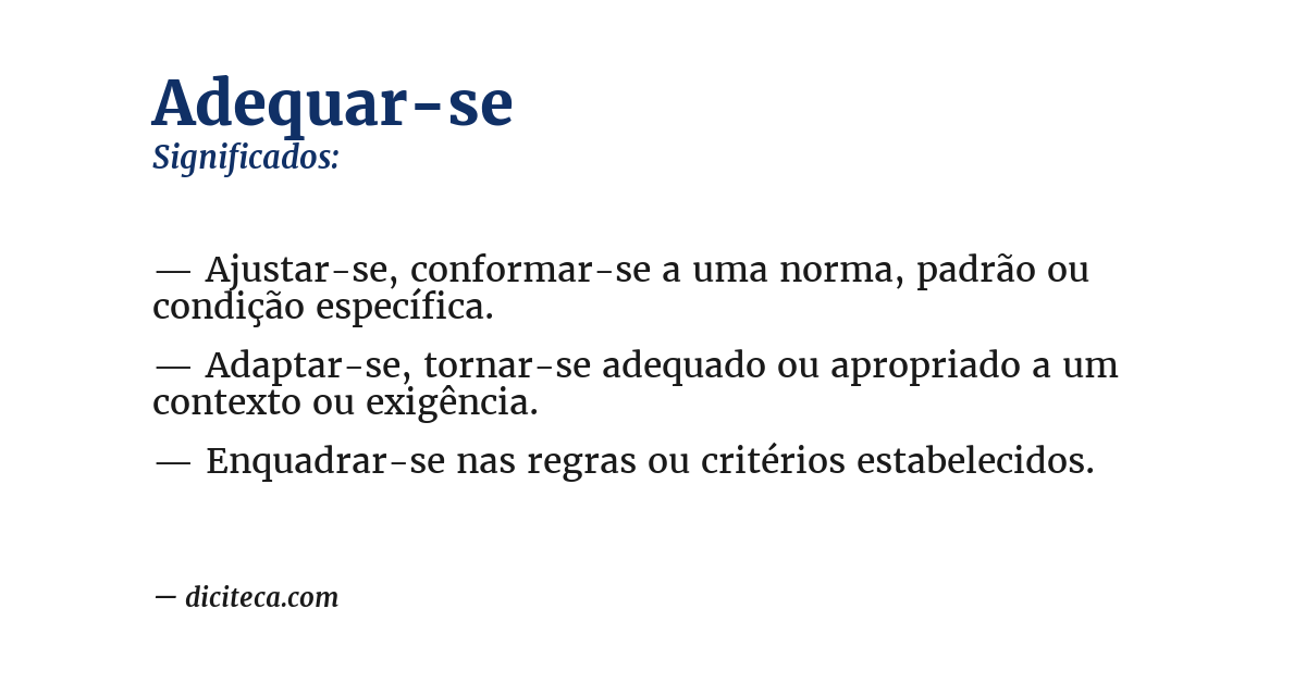 Significado de adequar-se
