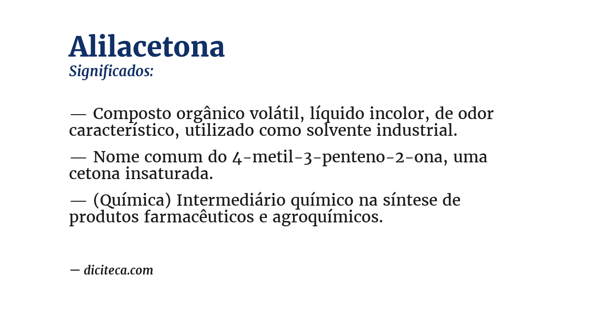 Significado de alilacetona