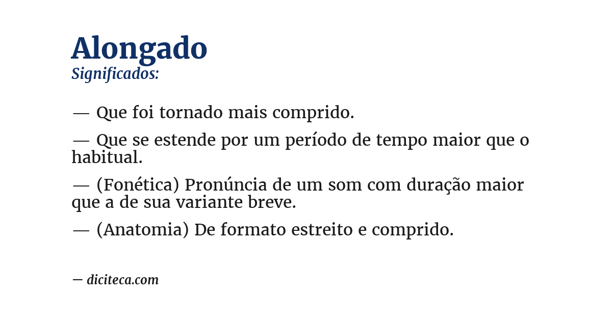 Significado de alongado