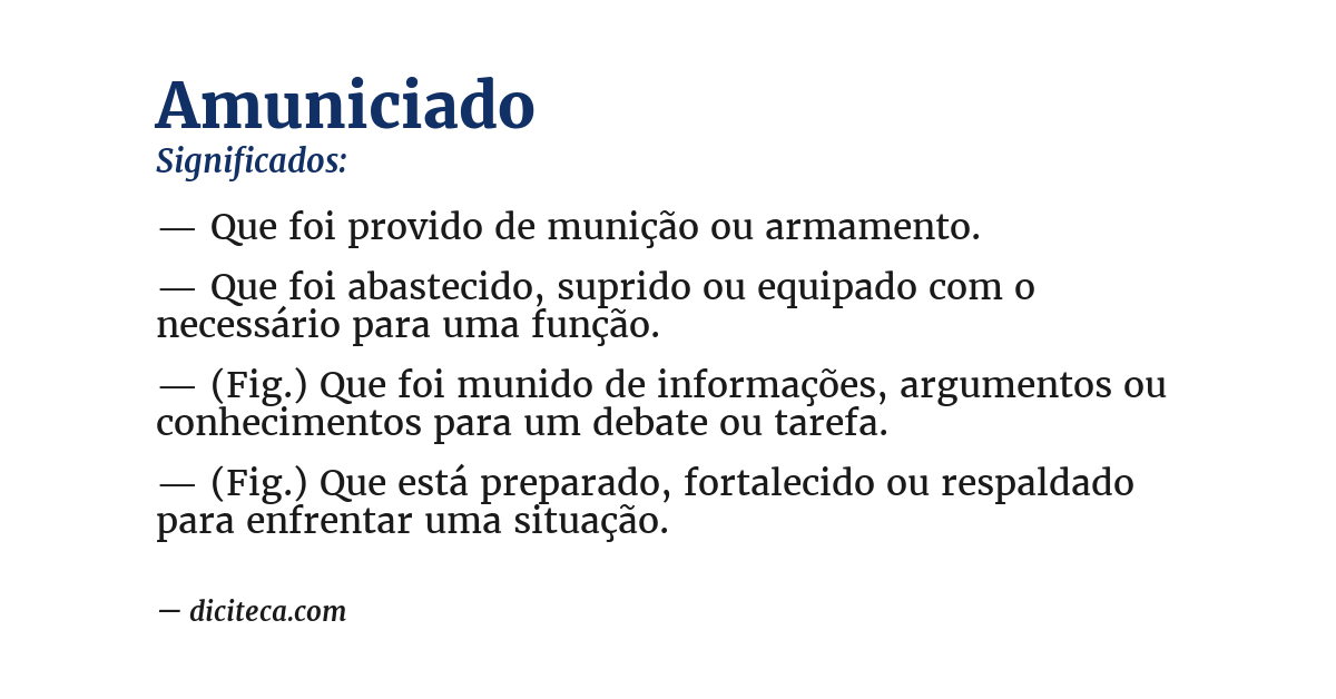 Significado de amuniciado